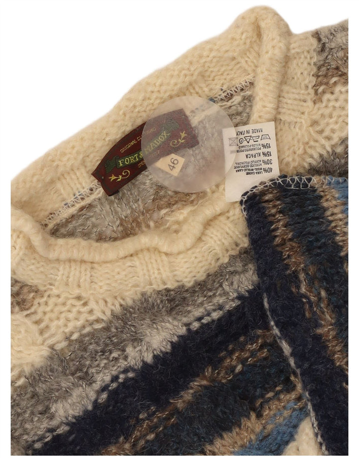 Damski sweter z golfem Fort & Madox IT 46, duży, wielokolorowy