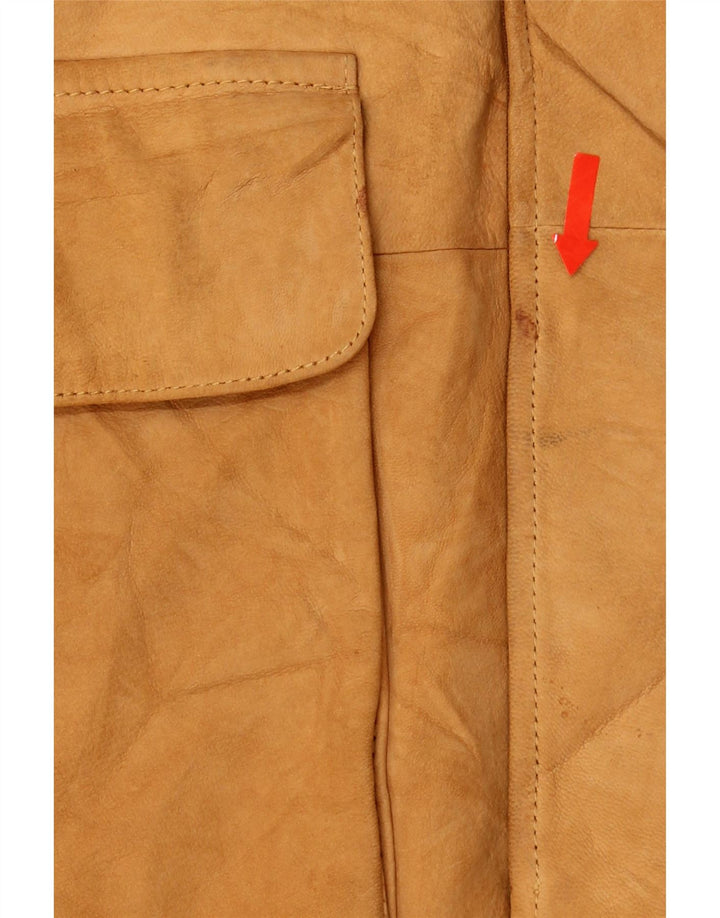 NAUTICA Mens Suede Jacket UK 38 Medium Yellow Leather Vintage Nautica and Second-Hand Nautica from Messina Hembry 