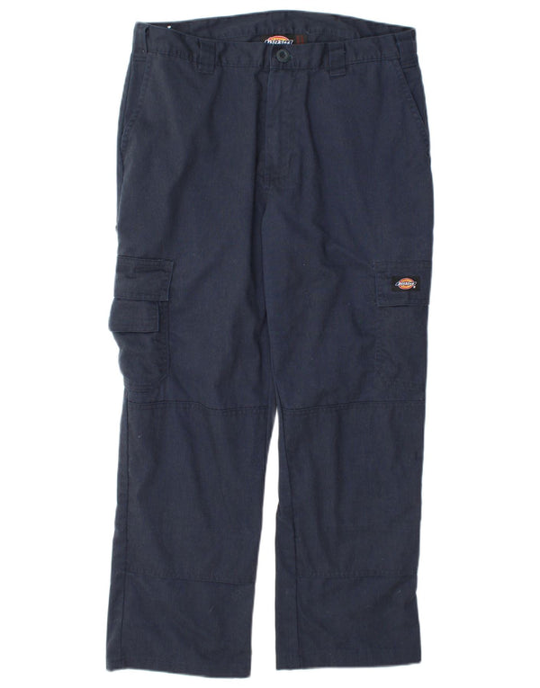 Dickies Mens Straight Cargo Trousers UK 14 Medium W32 L26 Navy Blue