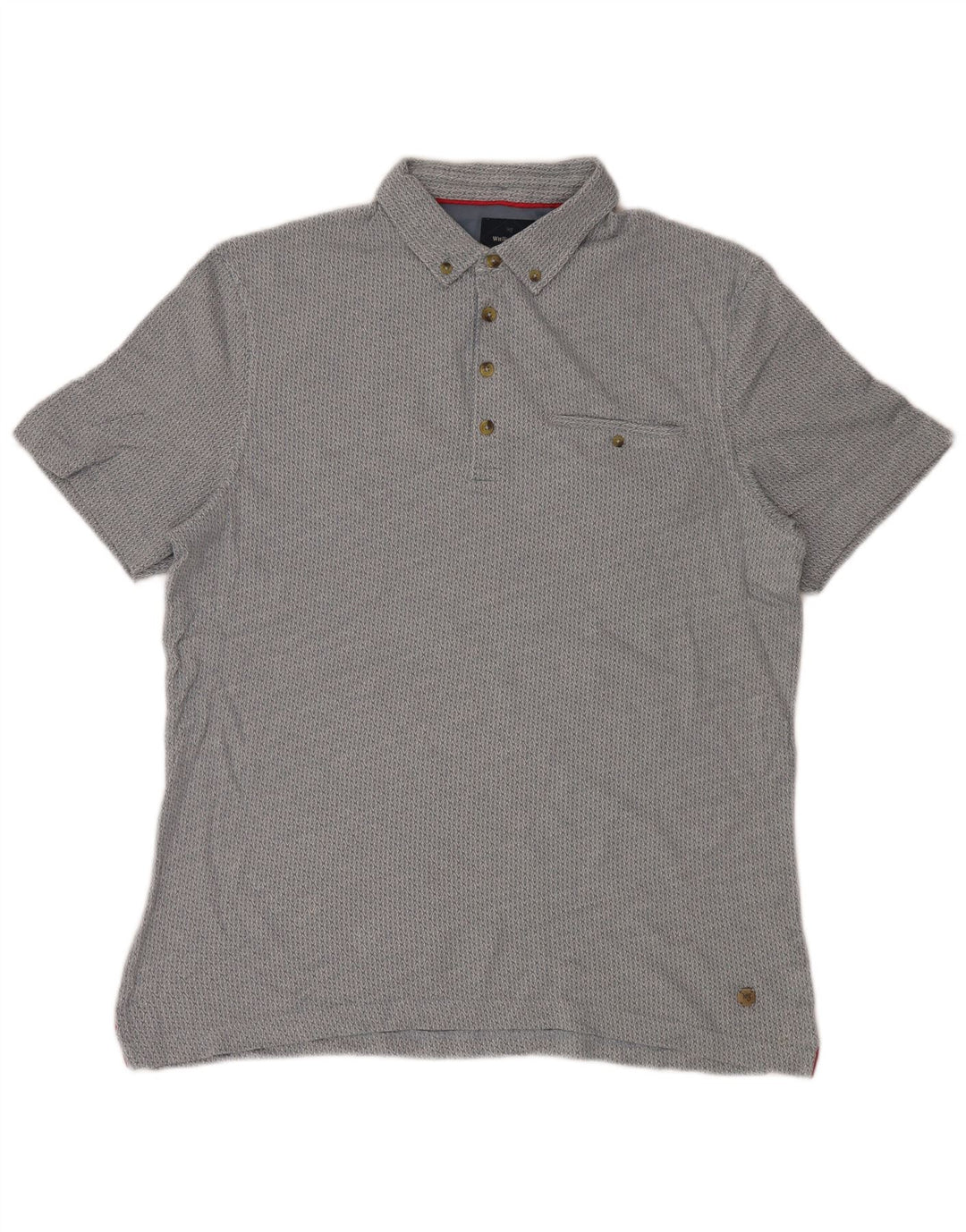 Męska koszulka polo White Stuff, duża, niebieska, bawełniana Ikat