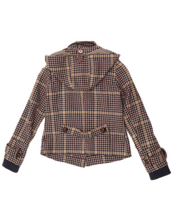 Krótki trencz damski PEPE Jeans UK 6 XS, wielobarwna pepitka