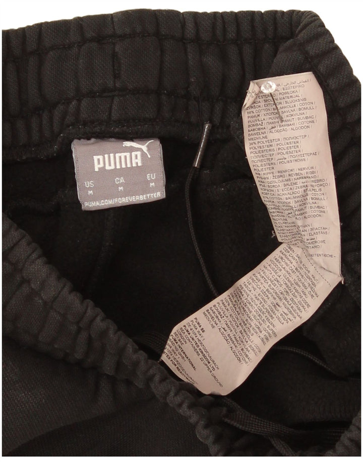 Męskie spodnie dresowe Puma Joggers, średnia czarna bawełna