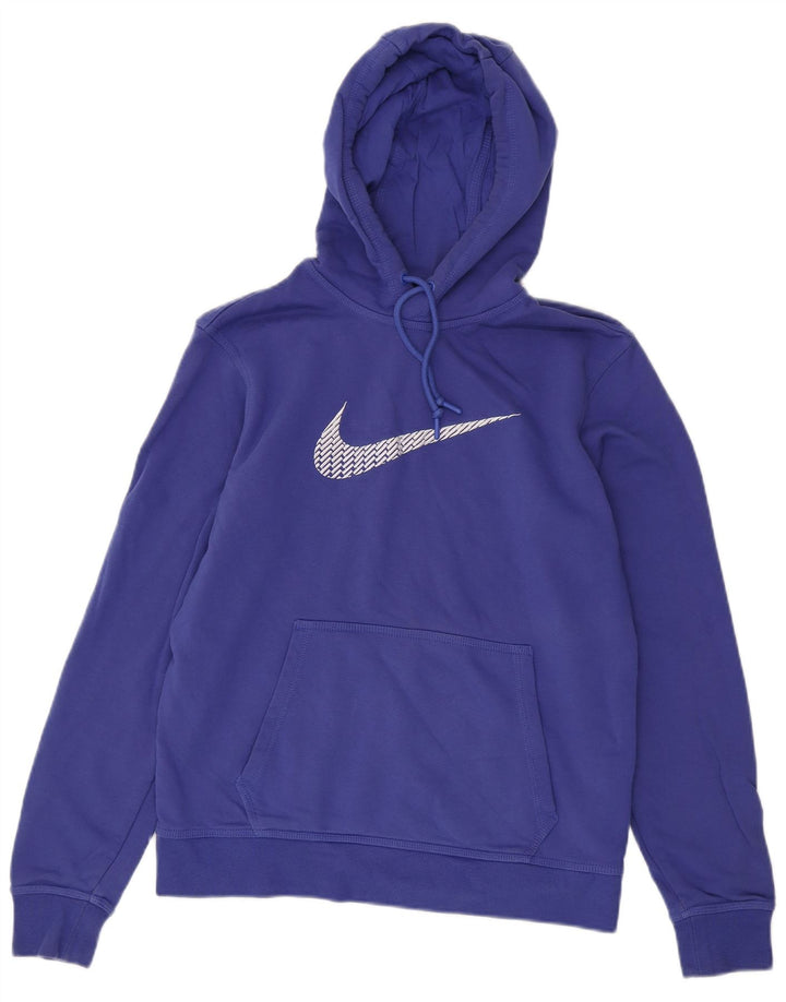 Męski sweter z kapturem Nike Graphic, średni niebieski, bawełniany