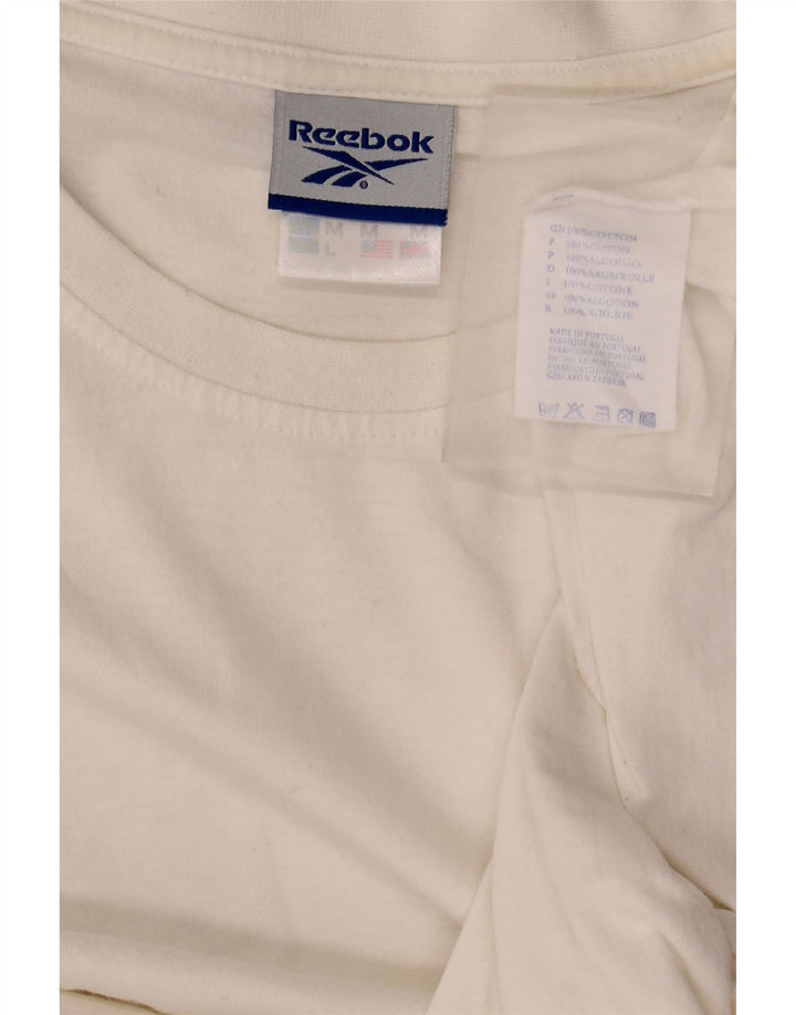 T-shirt męski Reebok Top, średni, biały, bawełniany