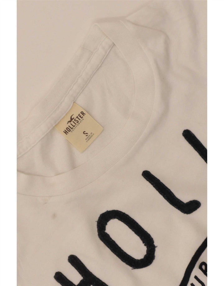 Męski T-shirt z grafiką Hollister, mały, biały
