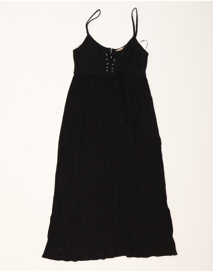 Sukienka damska Zara Maxi Sundress UK 12 Średnia czarna bawełna