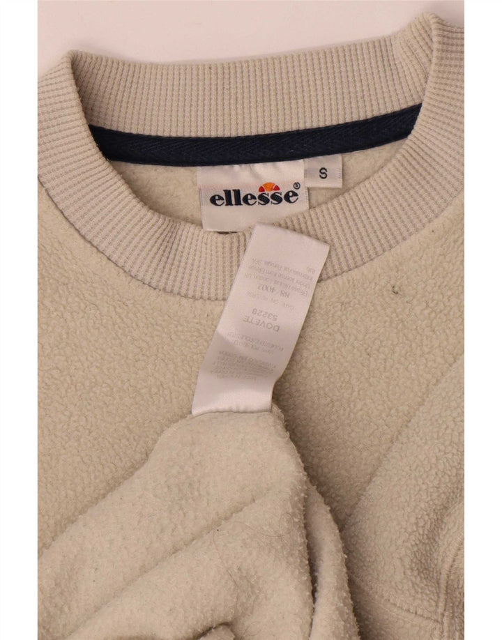 Męski sweter polarowy Ellesse z grafiką, mały, beżowy, poliester