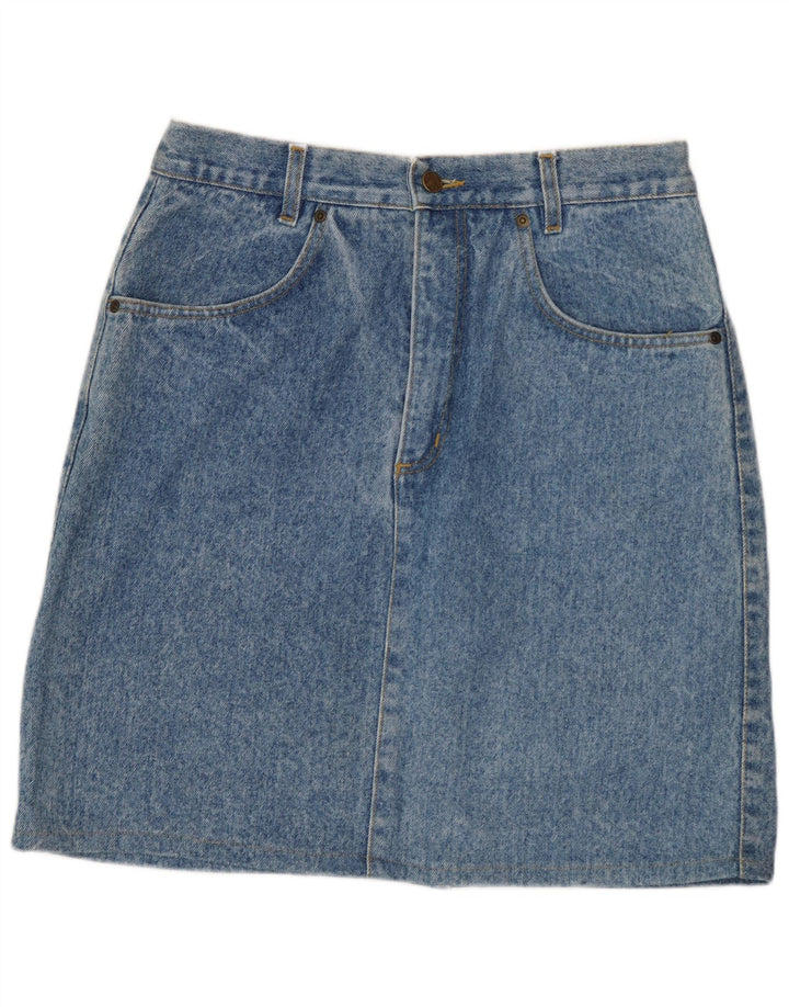 Damska spódnica jeansowa VINTAGE W32 duża niebieska bawełna