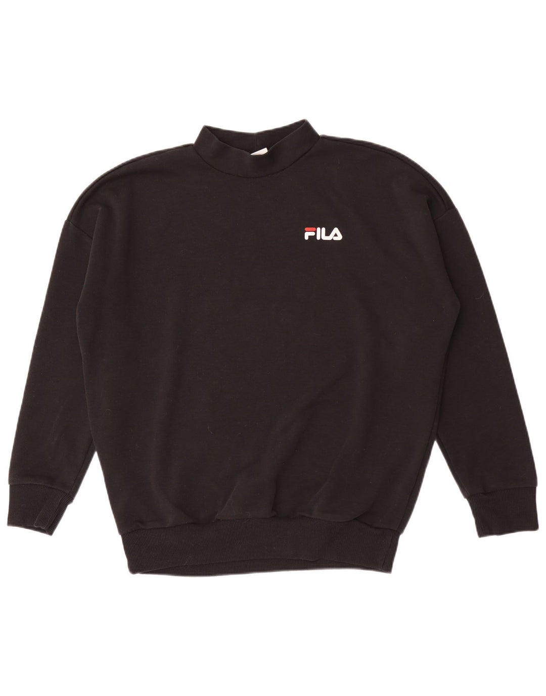 Męski sweter Fila o luźnym kroju, mały, czarny poliester