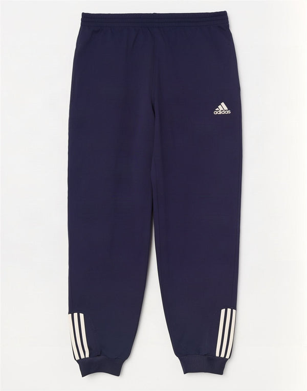 Adidas Mens Tracksuit Trousers Joggers UK 42/44 Large Navy Blue Polyester