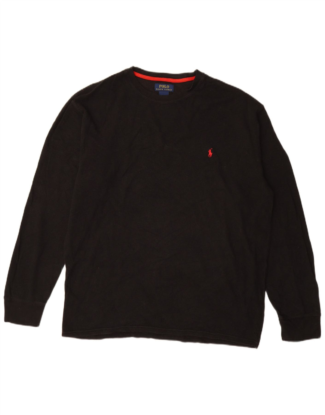 Koszulka POLO RALPH LAUREN Męska koszulka z długim rękawem, 2XL, niebieska, bawełniana