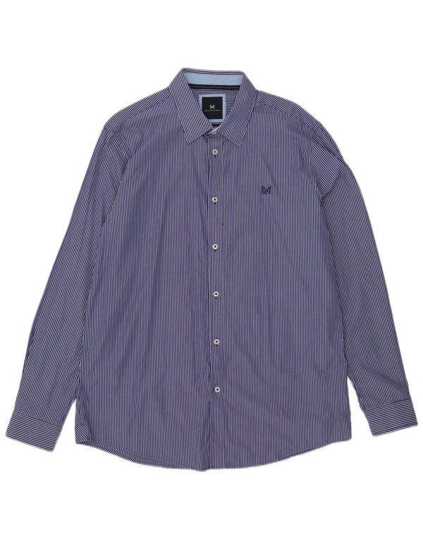 Crew Clothing Męska koszula slim fit XL w niebieskie paski, bawełniana