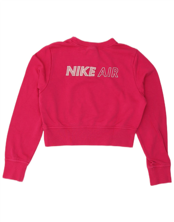 Damska bluza Nike Crop Graphic Jumper UK 14 Średnioróżowa bawełna