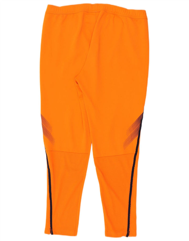Męskie spodnie dresowe ADIDAS Climalite XL, poliester w kolorze pomarańczowym