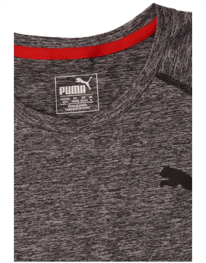 Męski T-shirt PUMA Top, średni, szary, nakrapiany