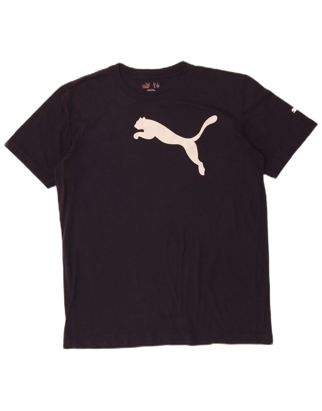 Męski T-shirt z grafiką PUMA, mały, granatowy, bawełniany