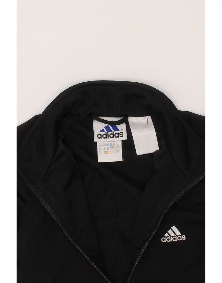 ADIDAS Boys Tracksuit Top Jacket 9-10 Years Black Polyester Sports Vintage Adidas and Second-Hand Adidas from Messina Hembry 