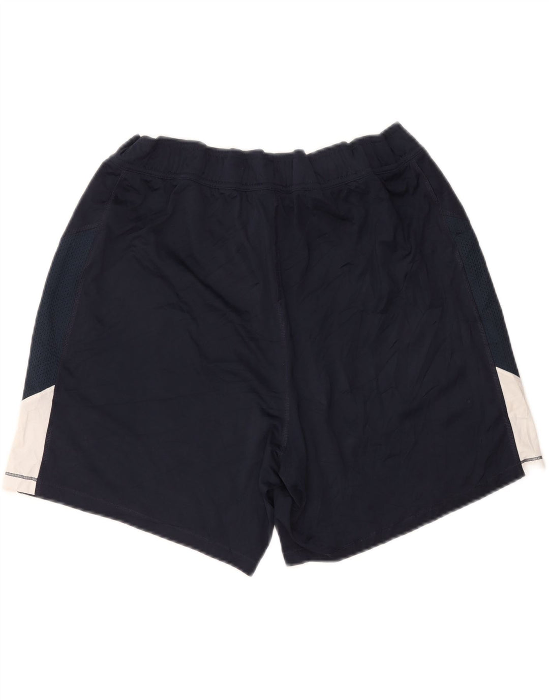 Damskie spodenki sportowe REEBOK UK 16, duże, granatowe, z blokami kolorów, poliestrowe