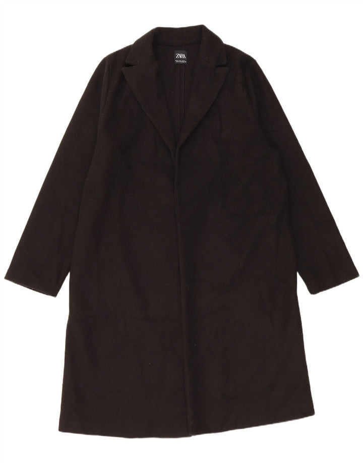 Otwarty płaszcz damski Zara UK 18 XL, czarny poliester