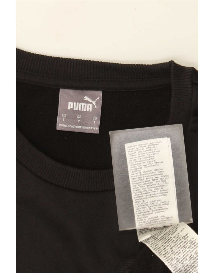 Męska bluza Puma, mała czarna, z blokami kolorów, bawełniana