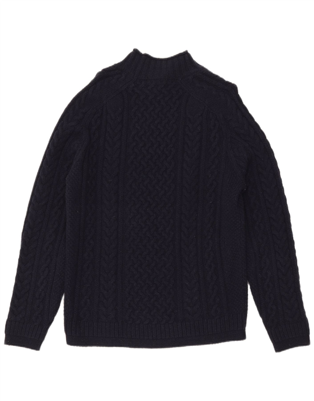 Sweter damski Massimo Dutti z golfem UK 16, duży, granatowy, wełniany