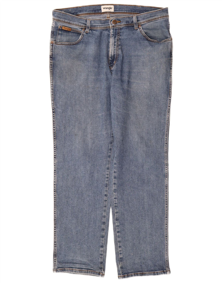 Męskie jeansy Wrangler Texas Straight W38 L32 Niebieskie, bawełniane