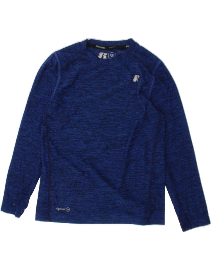 RUSSELL ATHLETIC Boys Dri-Power Top Long Sleeve 6-7 Years Small Blue Vintage Russell Athletic and Second-Hand Russell Athletic from Messina Hembry 