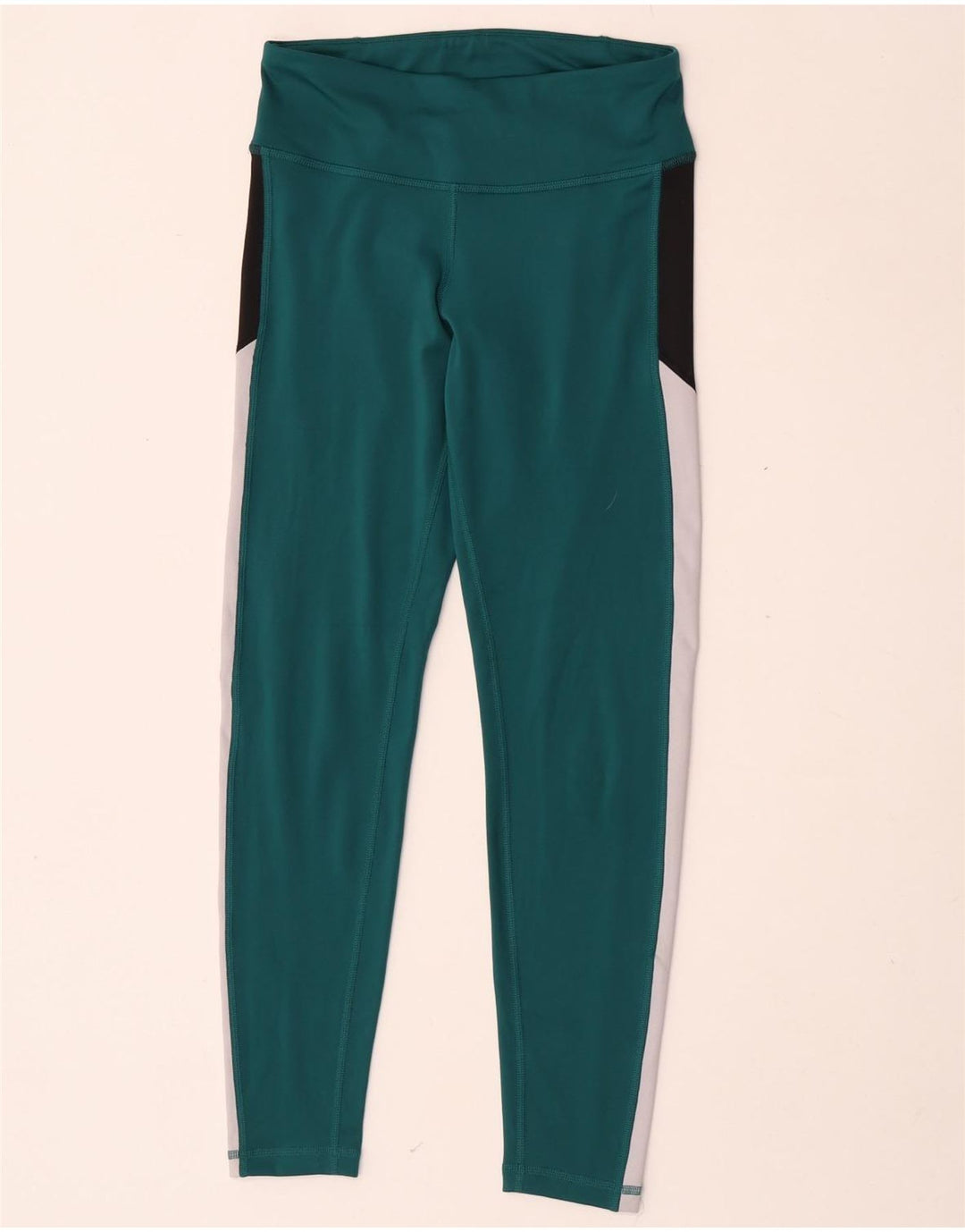 Damskie legginsy Reebok Graphic UK 8/10, małe, zielone, z blokami kolorów, poliestrowe