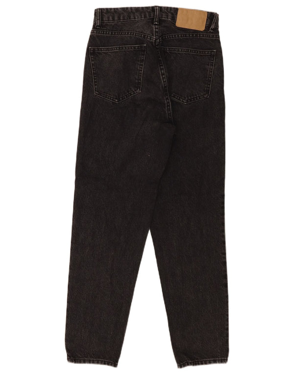Damskie jeansy Zara z wysokim stanem, zwężane EU 34 2XS W24 L27, czarna bawełna