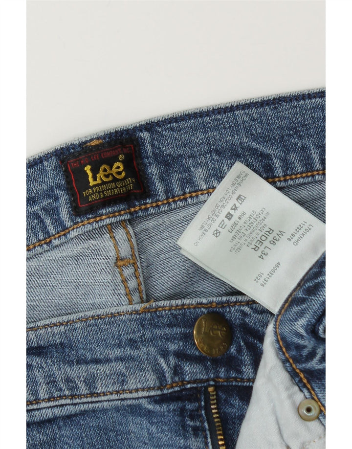 Męskie jeansy Lee Rider Slim W36 L32 Niebieskie bawełniane