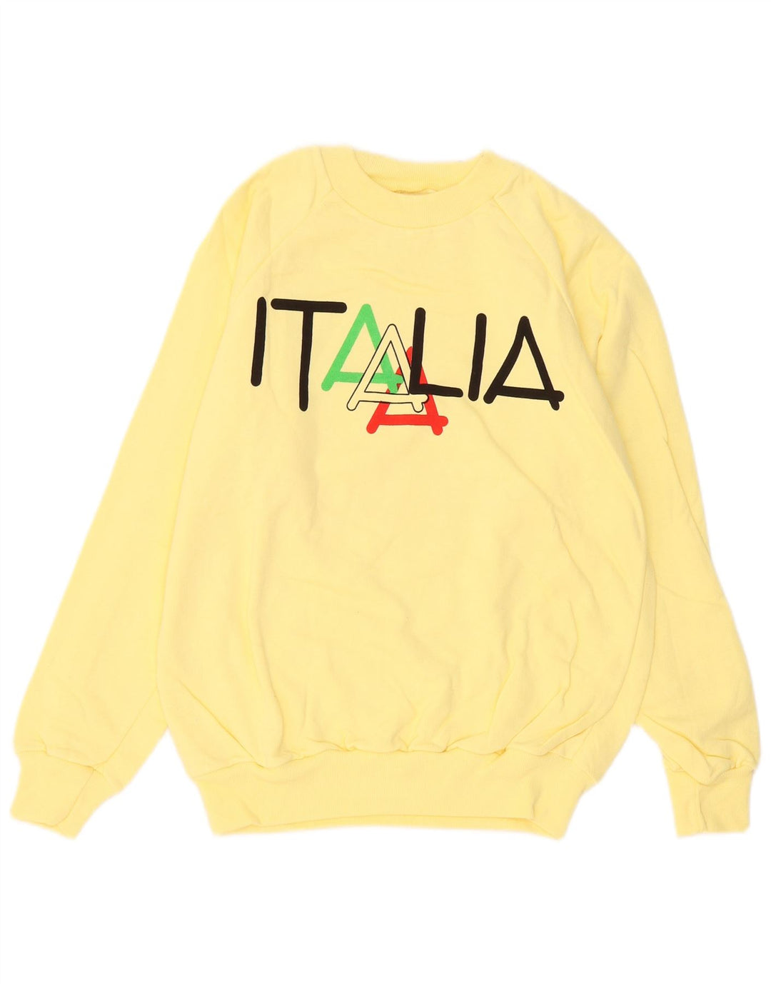Męska bluza z grafiką Assisi Italia, średnia żółta bawełna