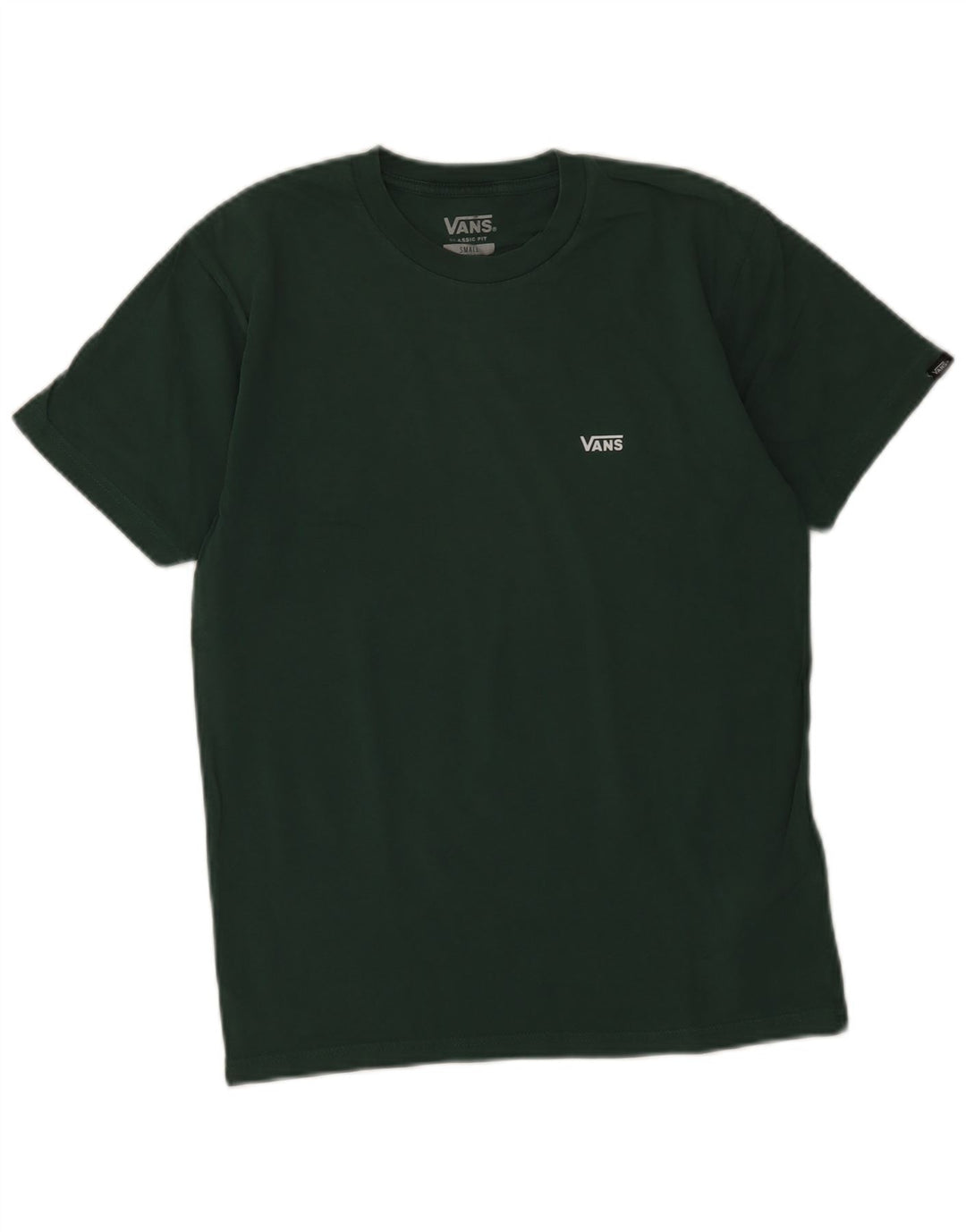 Męski T-shirt Vans o klasycznym kroju, mały, zielony, bawełniany