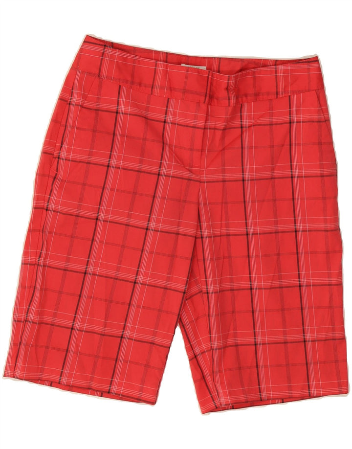 IZOD Womens Chino Shorts US 4 Small W28  Red Check Polyester Vintage Izod and Second-Hand Izod from Messina Hembry 