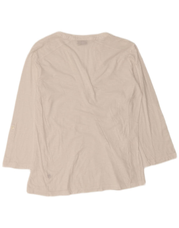 Bluzka damska NAPAPIJRI z rękawem 3/4, UK 10, mała, w białe kwiaty