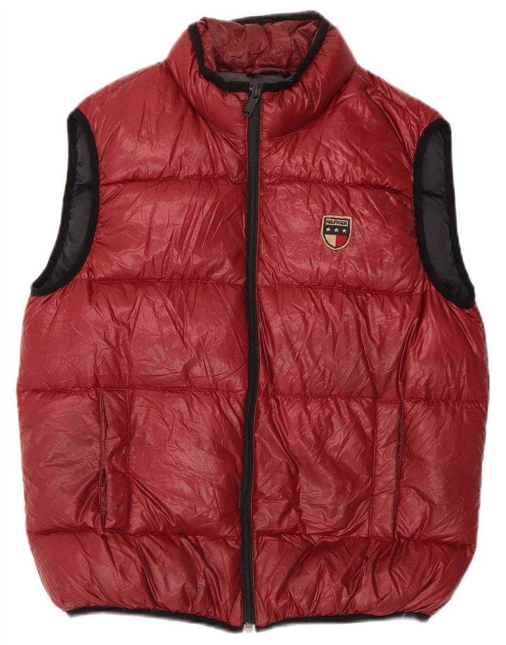 Męska wyściełana kamizelka Tommy Hilfiger UK 36, mała, czerwona, poliester