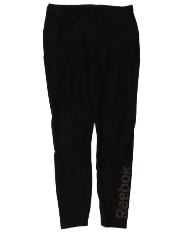 Damskie legginsy Reebok Graphic UK 12, średnie czarne