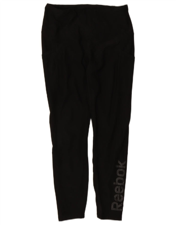 Damskie legginsy Reebok Graphic UK 12, średnie czarne