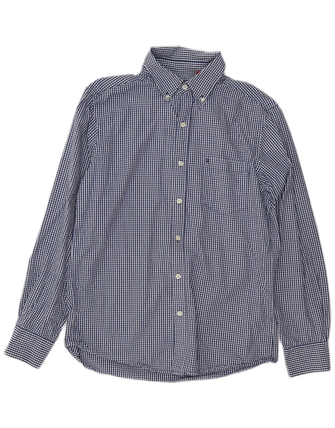 Izod Męska koszula Coupe Ajustee Slim Fit, bawełniana w kratkę, w kolorze średniego błękitu