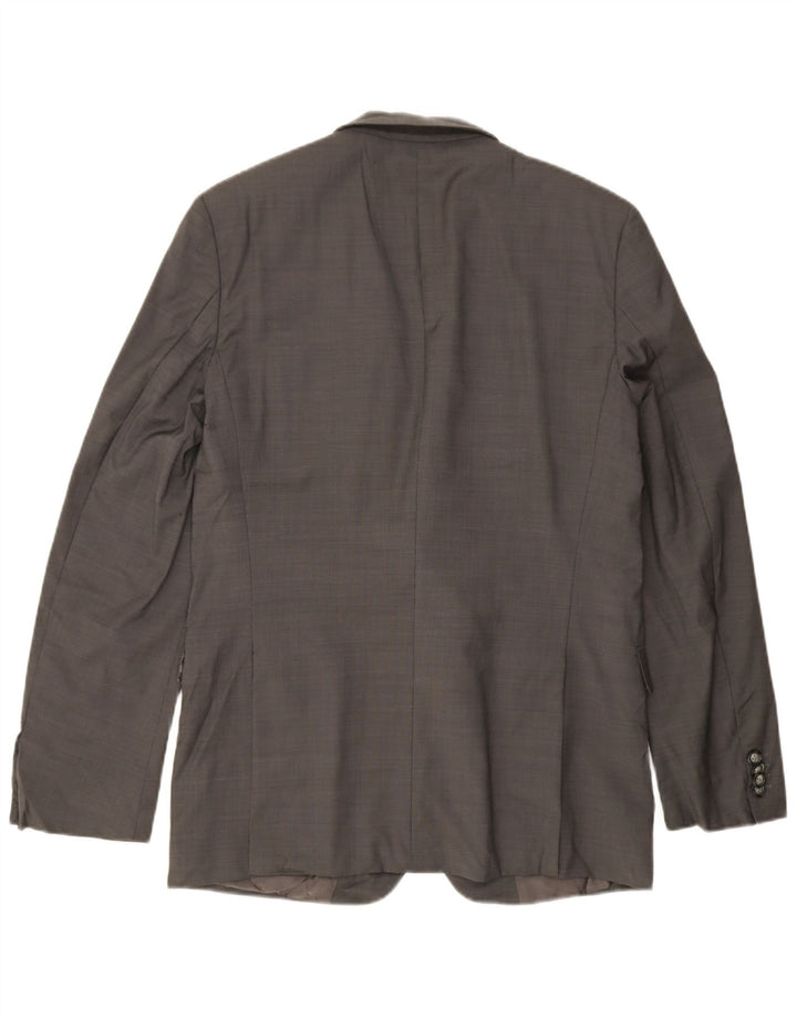Męska marynarka Hugo Boss z długim rękawem, zapinana na 2 guziki, UK 42 XL, szara wełna
