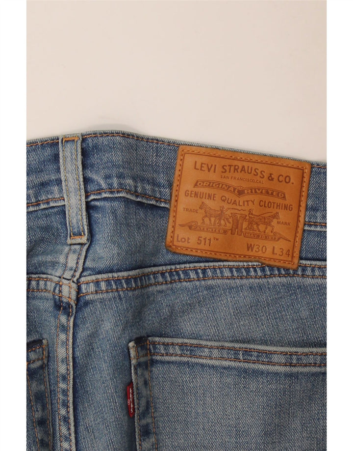 Damskie jeansy Levi's 511 Slim W30 L30 Niebieskie bawełniane