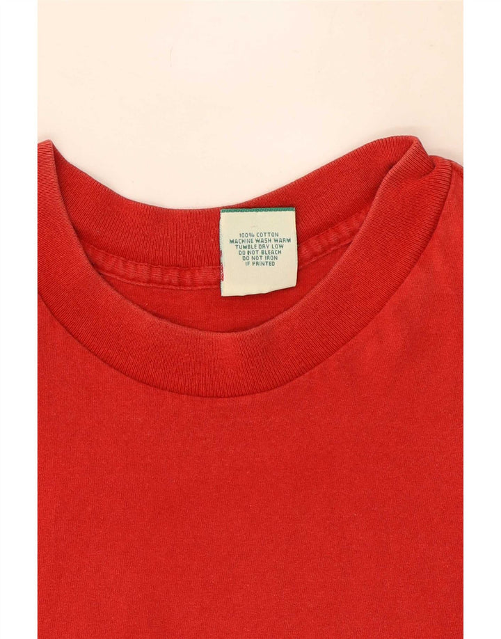 Męski T-shirt z grafiką Levi's, duży, czerwony, bawełniany
