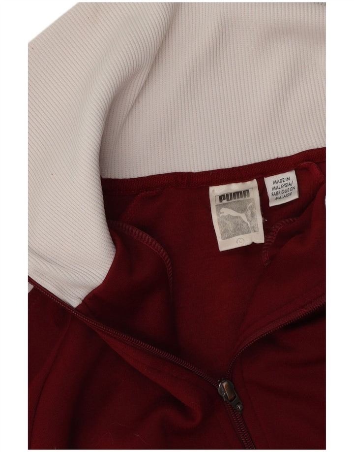 Damska kurtka dresowa Puma Graphic UK 16, duża, czerwona, z blokami kolorów