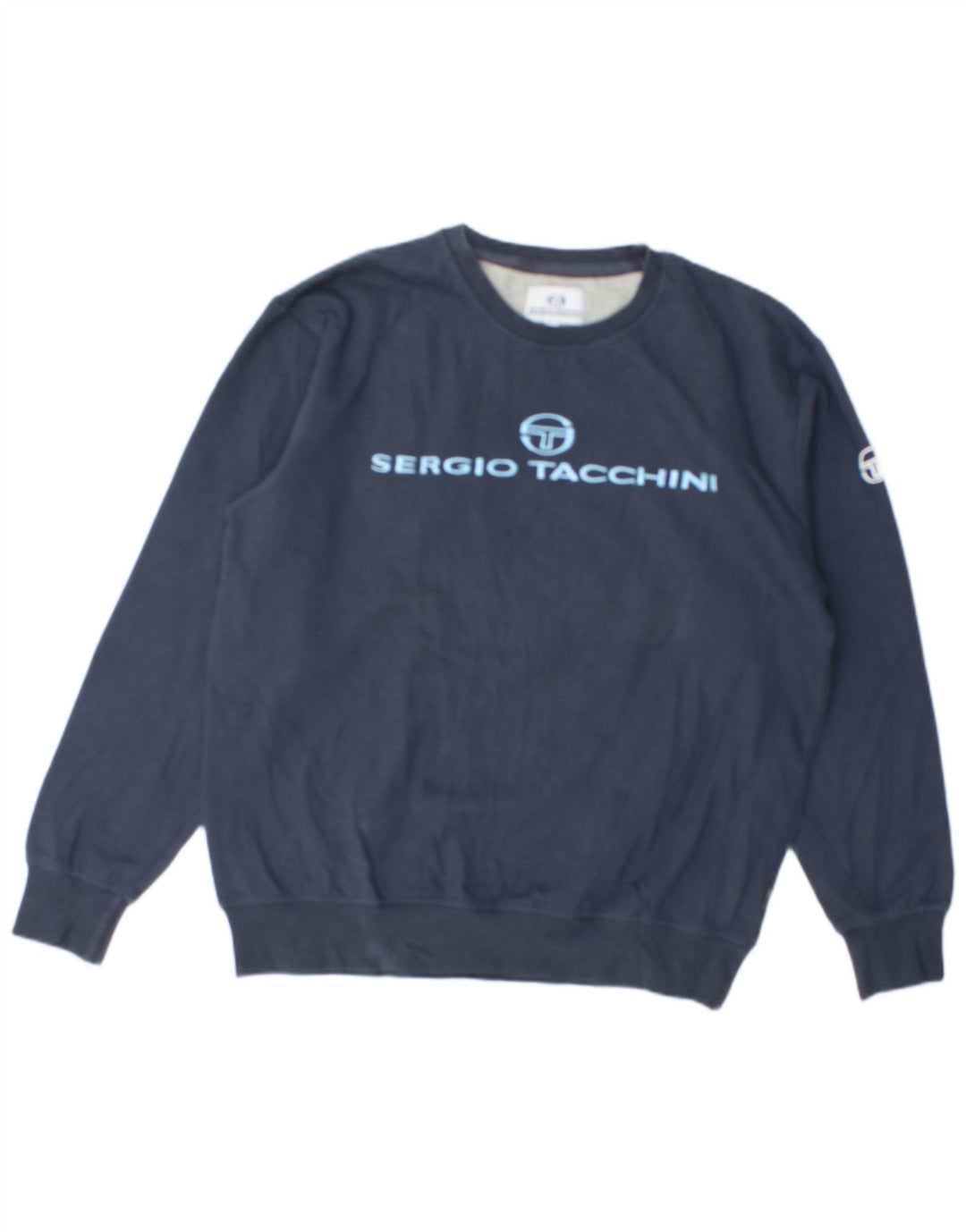 Męska bluza z grafiką SERGIO TACCHINI, średnia, granatowa, bawełniana
