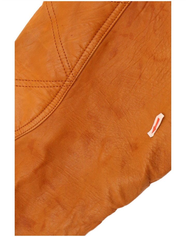 Vintage męska skórzana kurtka UK 40 duża brązowa