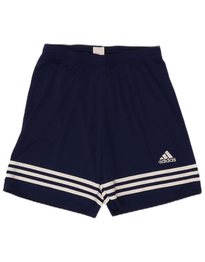 Męskie spodenki sportowe Adidas Climalite, średni granatowy poliester