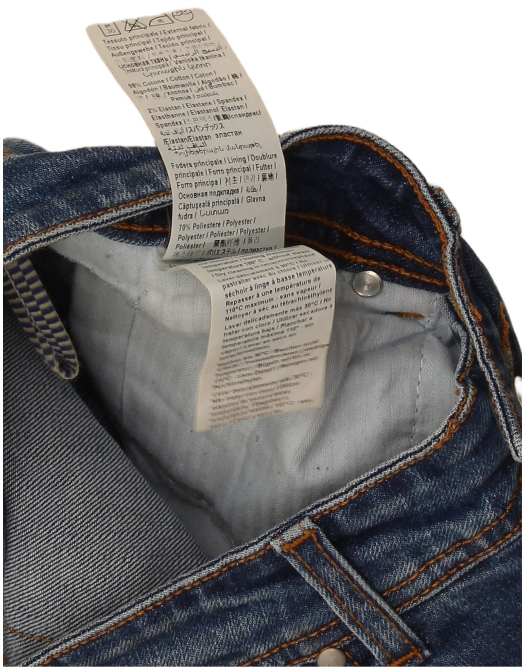 Liu Jo Męskie Franktop Slim Jeans W32 L28 Niebieskie bawełniane