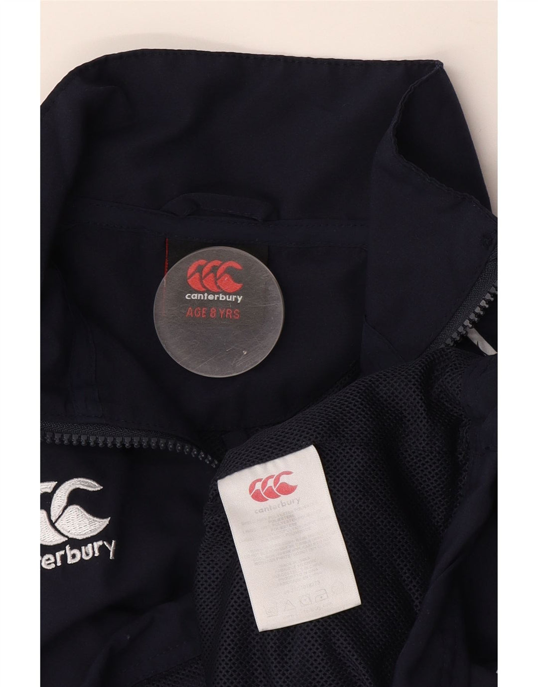 Chłopięca kurtka przeciwdeszczowa Canterbury 7-8 lat, granatowa, poliester