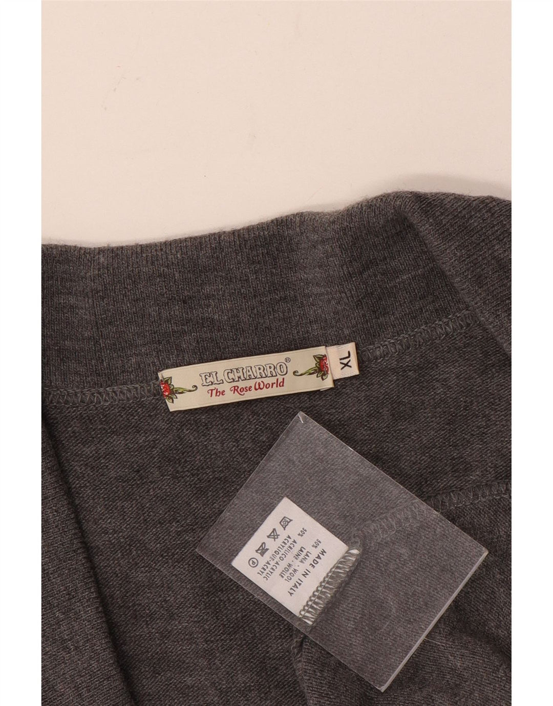 Sweter męski El Charro XL, szary, wełniany