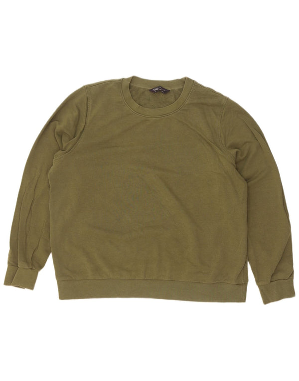 Marks & Spencer Damska bluza dresowa UK 16, duża, bawełniana khaki