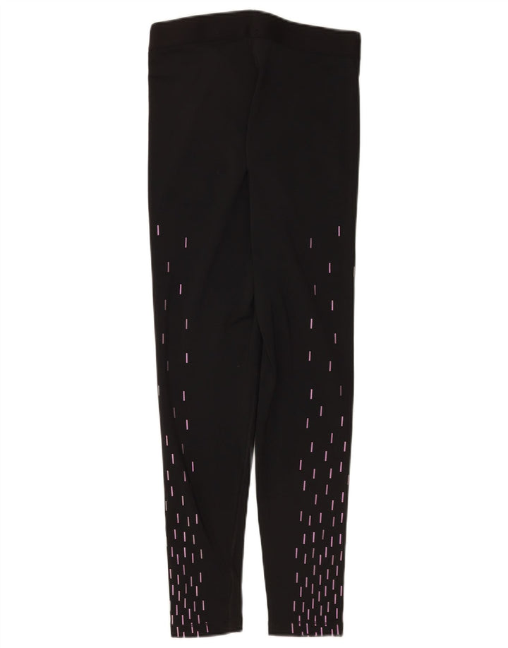 Damskie legginsy Nike Dri Fit Graphic UK 12, średnie czarne geometryczne